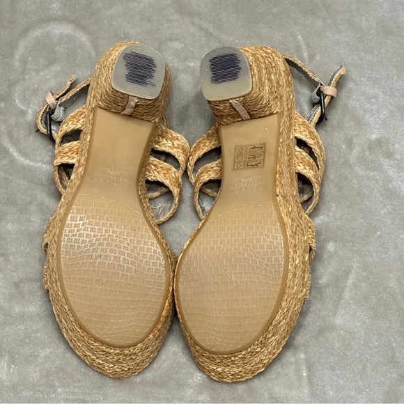 Stuart Weitzman Tan Jute Weavit Platform Sandals Size 6 - Picture 8 of 12